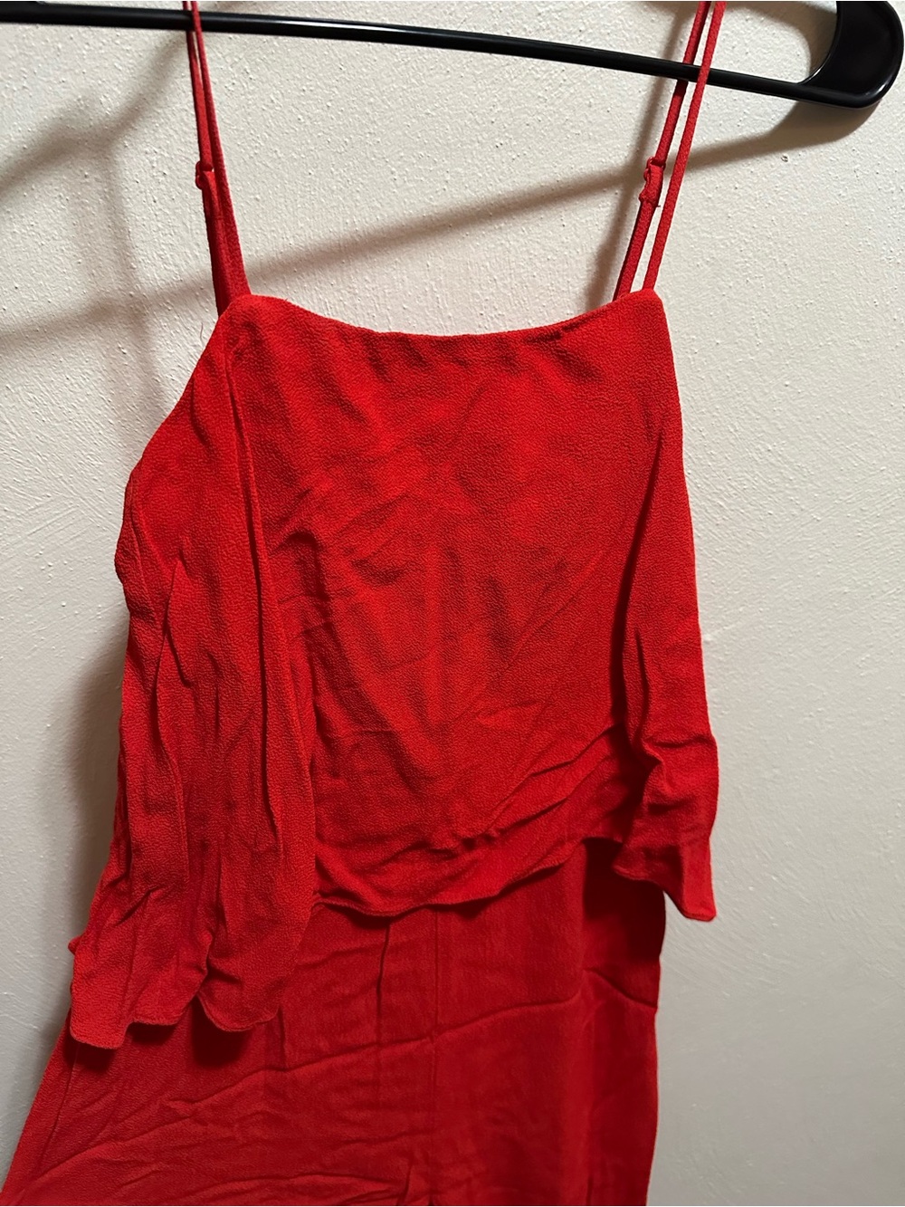 H&M Red Spaghetti Strap Jumpsuit